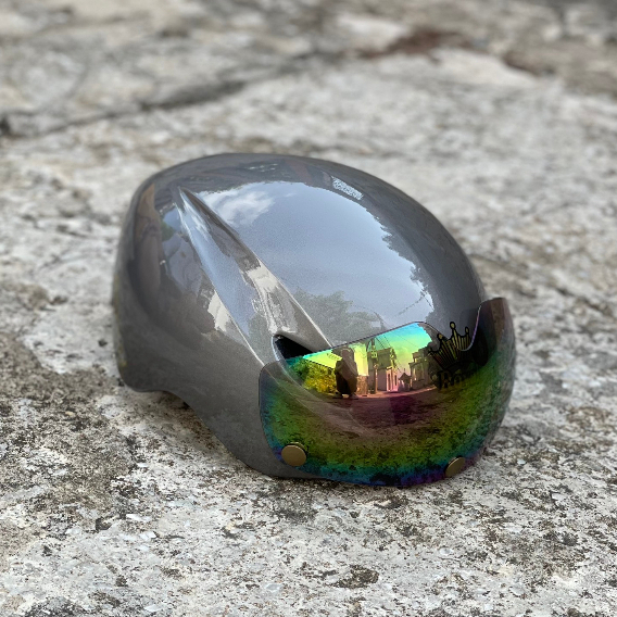 [Giống POC 01 95%] MŨ THỂ THAO ĐUÔI NHỌN MD16 XÁM CHUỘT BÓNG CỰC ĐẸP, KÈM KÍNH VÀ TÚI ĐỰNG, BẢO HÀNH 12 THÁNG