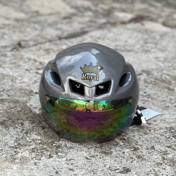 [Giống POC 01 95%] MŨ THỂ THAO ĐUÔI NHỌN MD16 XÁM CHUỘT BÓNG CỰC ĐẸP, KÈM KÍNH VÀ TÚI ĐỰNG, BẢO HÀNH 12 THÁNG