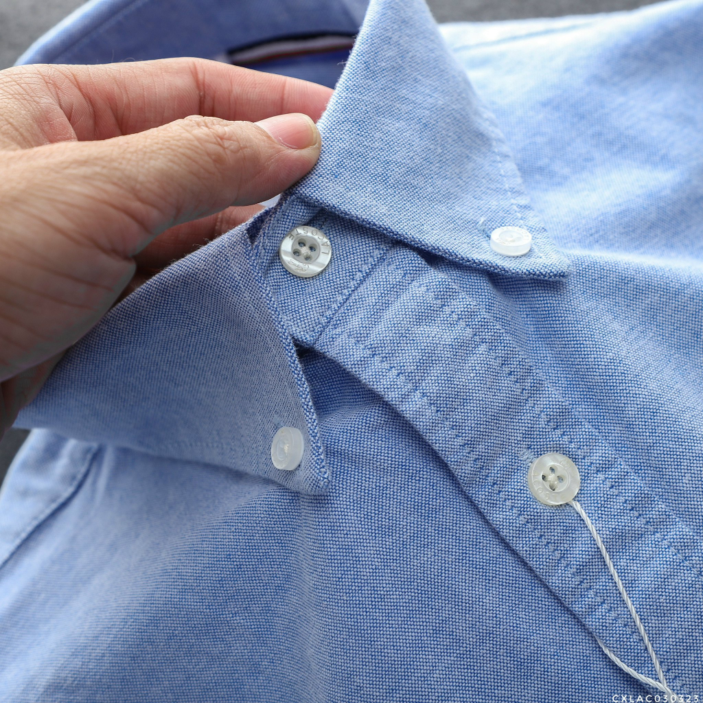 Áo Sơ Mi Nam Tay Dài LACOSTE TÚI Form SlimFit cổ cài khuy vải chính phẩm OXFORD CHỐNG NHĂN CAO CẤP 4 màu Hàng Xuất Xịn