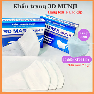 Khẩu trang 3d hộp 50 cái kháng khuẩn hàn quốc Munji mask bảo vệ sức khỏe