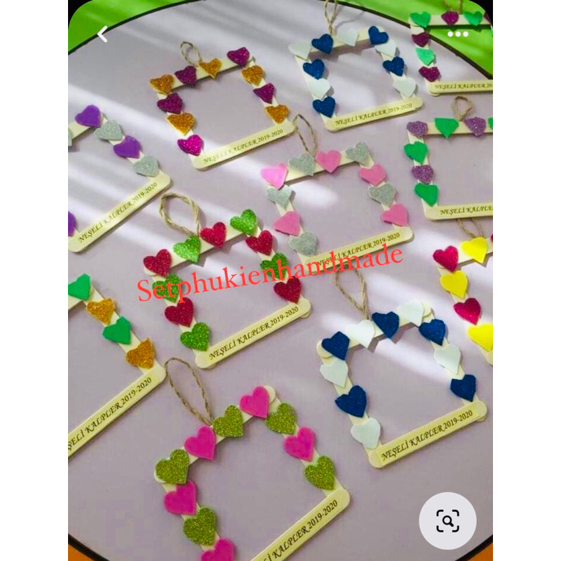 Set nguyên liệu làm Quà tặng 5 khung ảnh handmade, trang trí hoặc làm quà sinh tặng sinh nhât