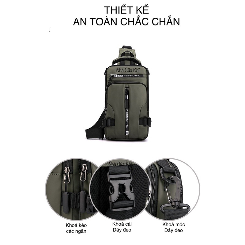 Túi đeo chéo nam - đa năng chống nước - balo nam nhỏ gọn - Túi chéo nam phượt