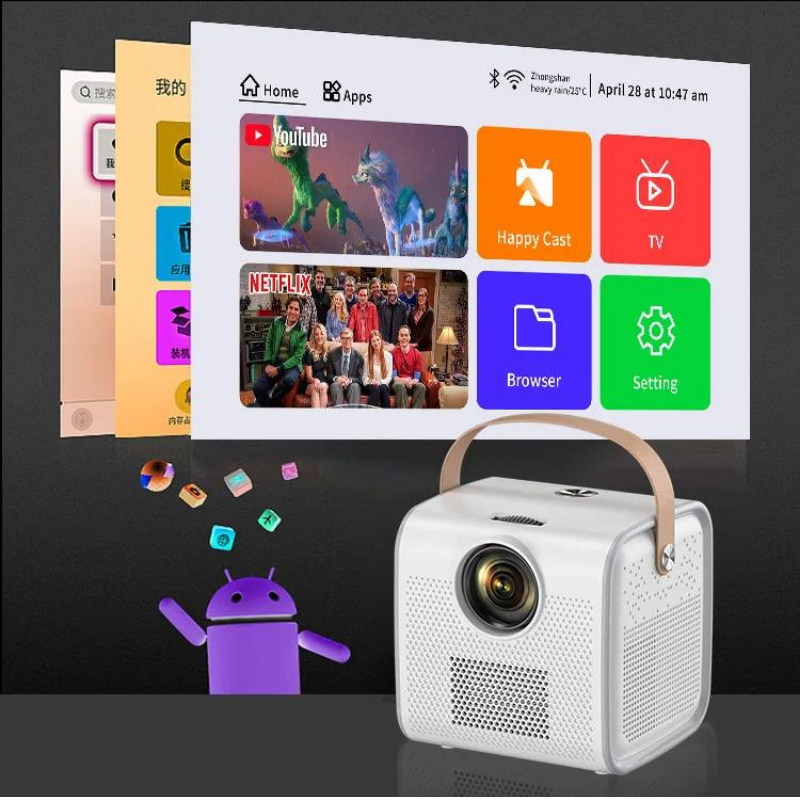 Máy Chiếu Mini S6 Siêu Nét có Hỗ Trợ Tiếng Việt, Kết Nối Bluetooth Wifi Chạy Hệ Điều Hành Android 9 Cao Cấp - DCP24
