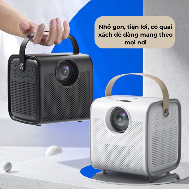 Máy Chiếu Mini S6 Siêu Nét có Hỗ Trợ Tiếng Việt, Kết Nối Bluetooth Wifi Chạy Hệ Điều Hành Android 9 Cao Cấp - DCP24