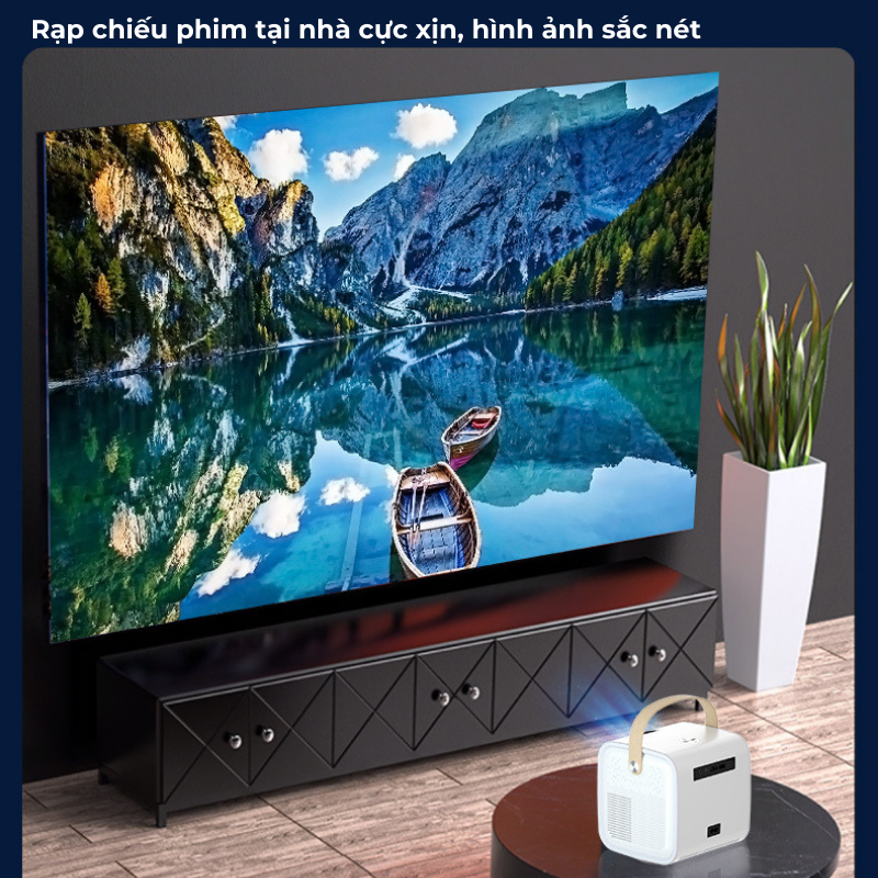 Máy Chiếu Mini S6 Siêu Nét có Hỗ Trợ Tiếng Việt, Kết Nối Bluetooth Wifi Chạy Hệ Điều Hành Android 9 Cao Cấp - DCP24