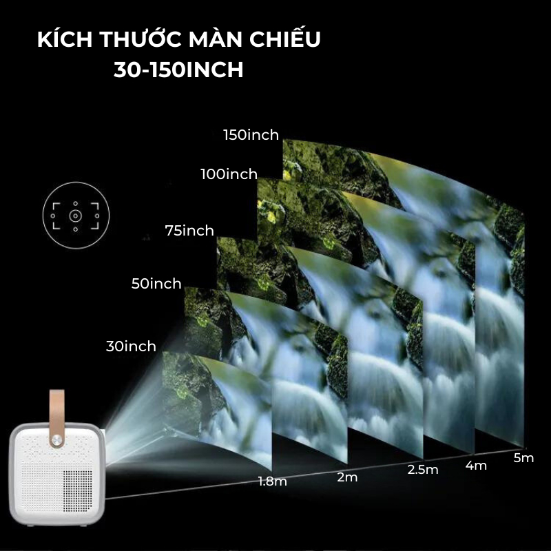 Máy Chiếu Mini S6 Siêu Nét có Hỗ Trợ Tiếng Việt, Kết Nối Bluetooth Wifi Chạy Hệ Điều Hành Android 9 Cao Cấp - DCP24