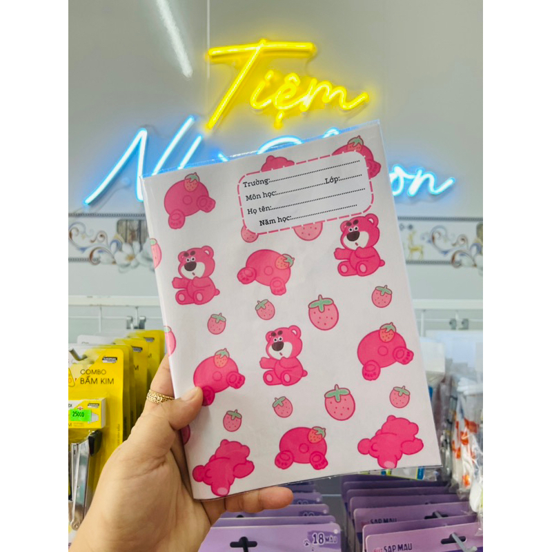 MẪU 1 - BAO TẬP KHỔ NHỎ 16cm*21cm -   BÌA BAO TẬP A5 CÓ SẴN GIẤY KÍNH MẪU DỄ THƯƠNG - BÌA BAO TẬP CUTE
