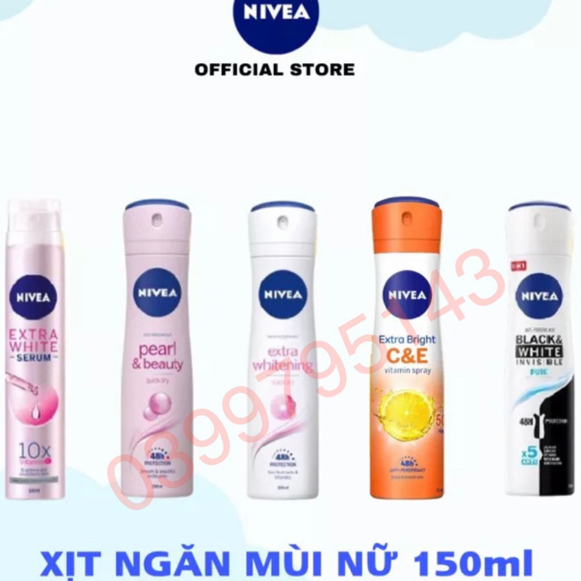 Xịt Khử Mùi Nivea Hương Thơm Quyến Rủ Dành Cho Nữ150ml