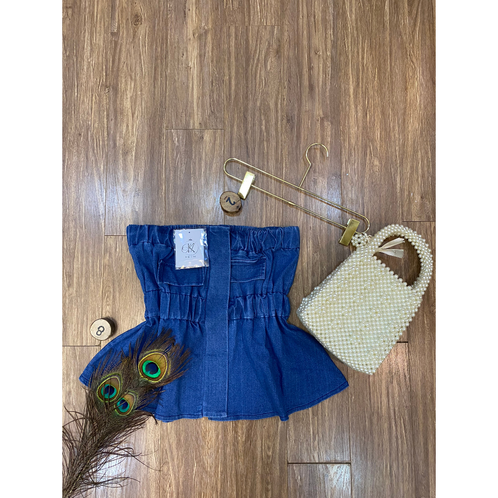 Áo ống jeans áo cúp ngực dáng quây áo croptop bo chun bigszie Kim Ngân từ 50 kg đến 100 kg M/L/XL/Xxl áo kiểu bigsize