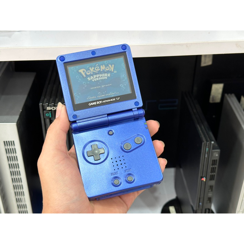 Máy chơi GAME Gameboy SP 2 đèn màu xanh 95%