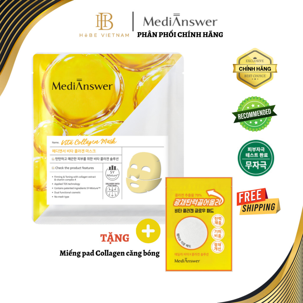 Mặt nạ Collagen Medi Answer Vita Collagen Mask 37g x 1 miếng