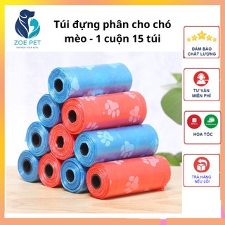 Túi đựng phân cho chó mèo tự phân hủy ( 15 túi / 1 cuộn )