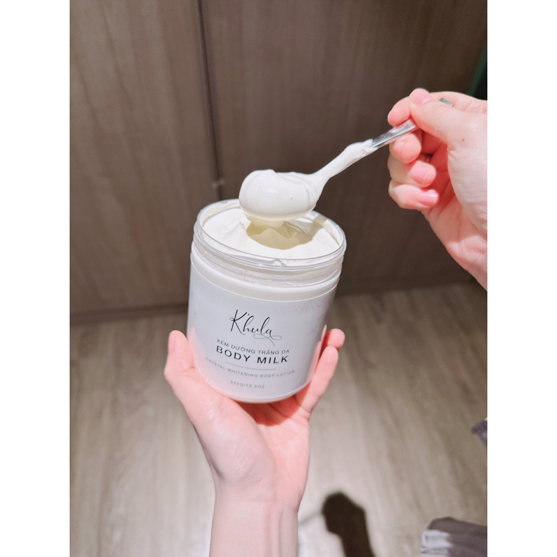 Kem dưỡng trắng da body K'HULA MILK, không bết rít, không lộ vân kem, hàng chính hãng Huyền Milk Boutique