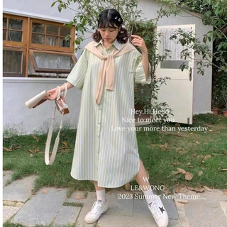Đầm sơ mi form rộng phối cùng khăn choàng phong cách hàn quốc, tiểu thư, thanh lịch cho các nàng, hott hitt 2023