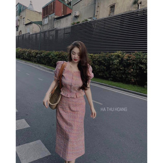 Set cầu vồng chân váy dài