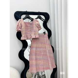 Set cầu vồng chân váy dài