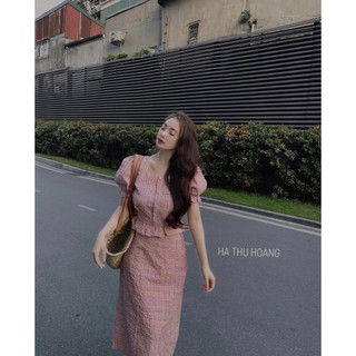 Set cầu vồng chân váy dài