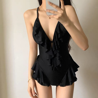 Bikini liền thân, bikini bèo cổ V khoét eo