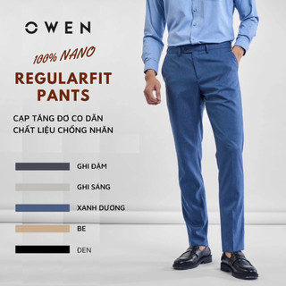 OWEN-Quần Âu dáng REGULARFIT CẠP TĂNG ĐƠ CO DÃN - CHẤT LIỆU NANO - QUẦN TÂY NAM