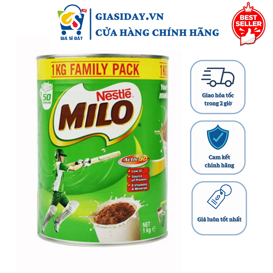 Date 2024 Sữa Bột Milo Úc 1kg - Sữa Bột Nestle Milo Úc 1kg