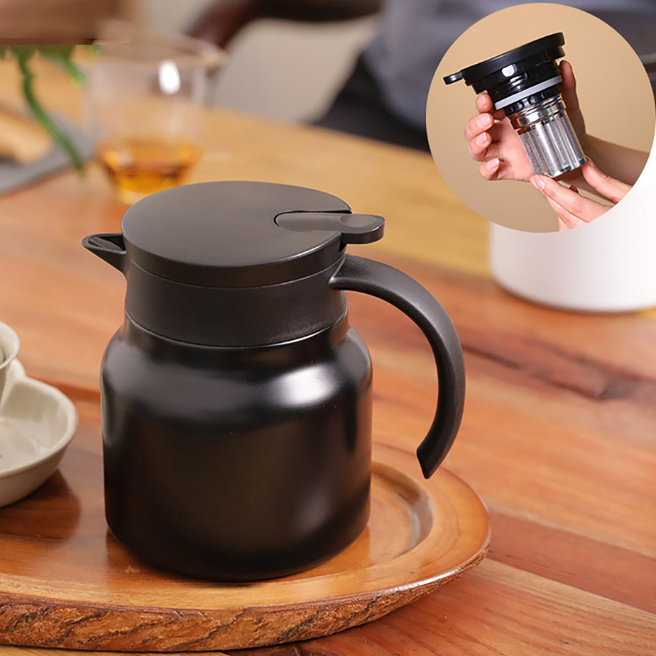 Hà Nội🚚 Ấm pha trà, Bình pha trà giữ nhiệt inox dung tích 800ml-1000ml