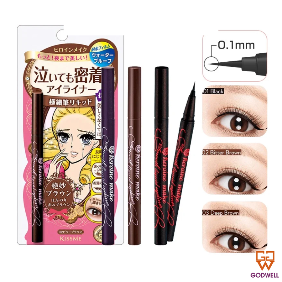 Bút kẻ mắt nước Kiss Me Heroine Make Smooth Liquid Eyeliner