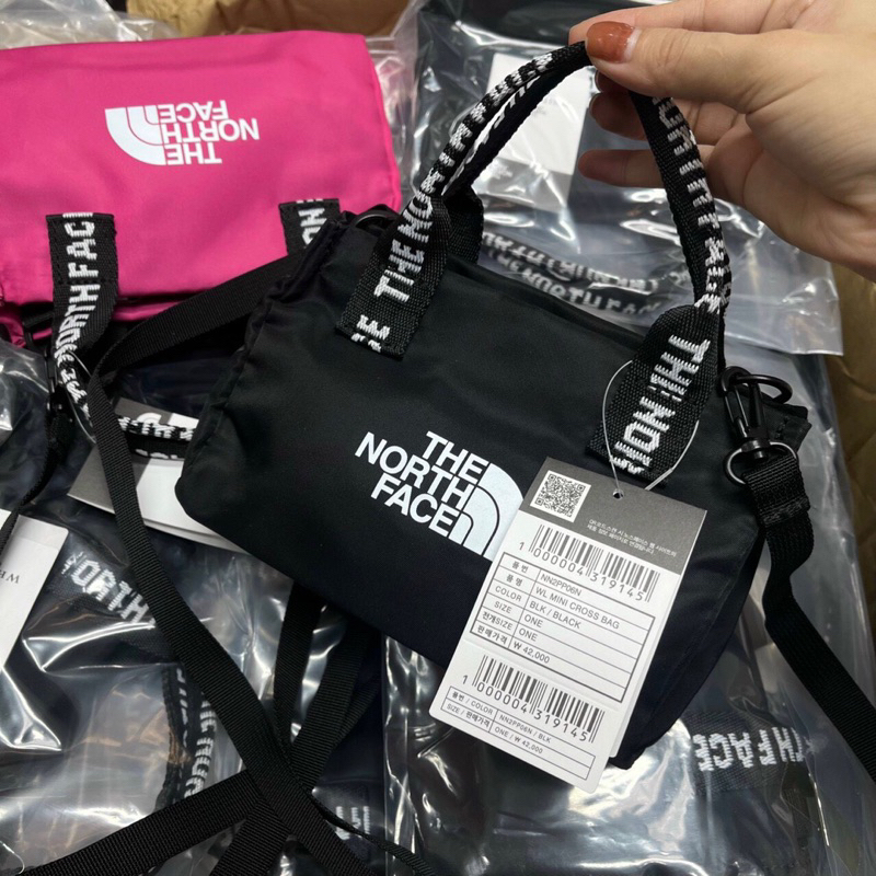 Túi The North F*ce - hồng, xanh lá
