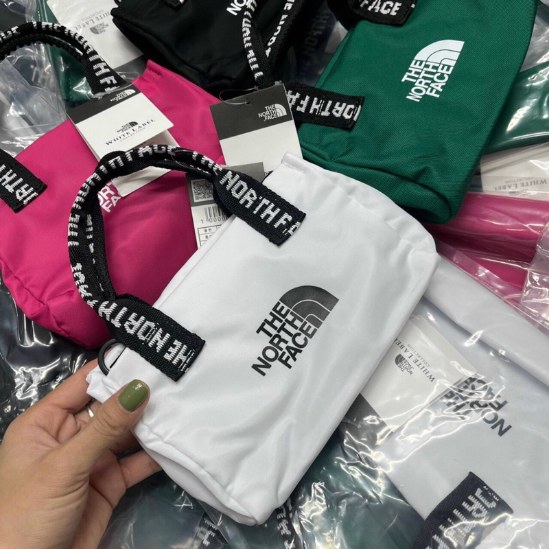 Túi The North F*ce - hồng, xanh lá