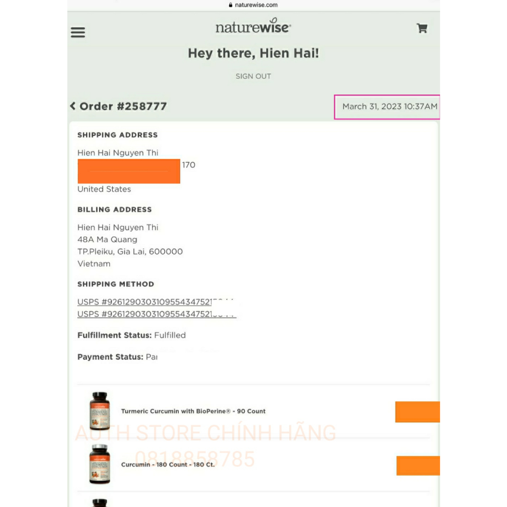 Viên nghệ Curcumin hữu cơ, gừng hữu cơ  Naturewise