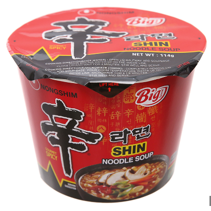 Mì ly ăn liền Shin Nongshim cay Hàn Quốc