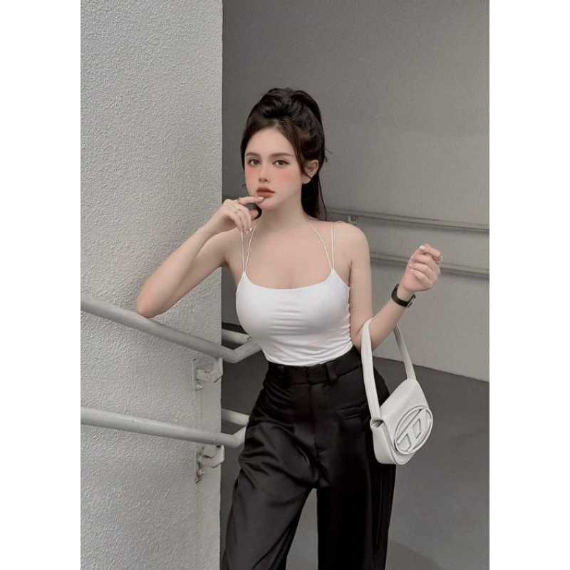 Quần suông đắp túi trước xếp li loại đẹp ( ảnh thật cận chất )