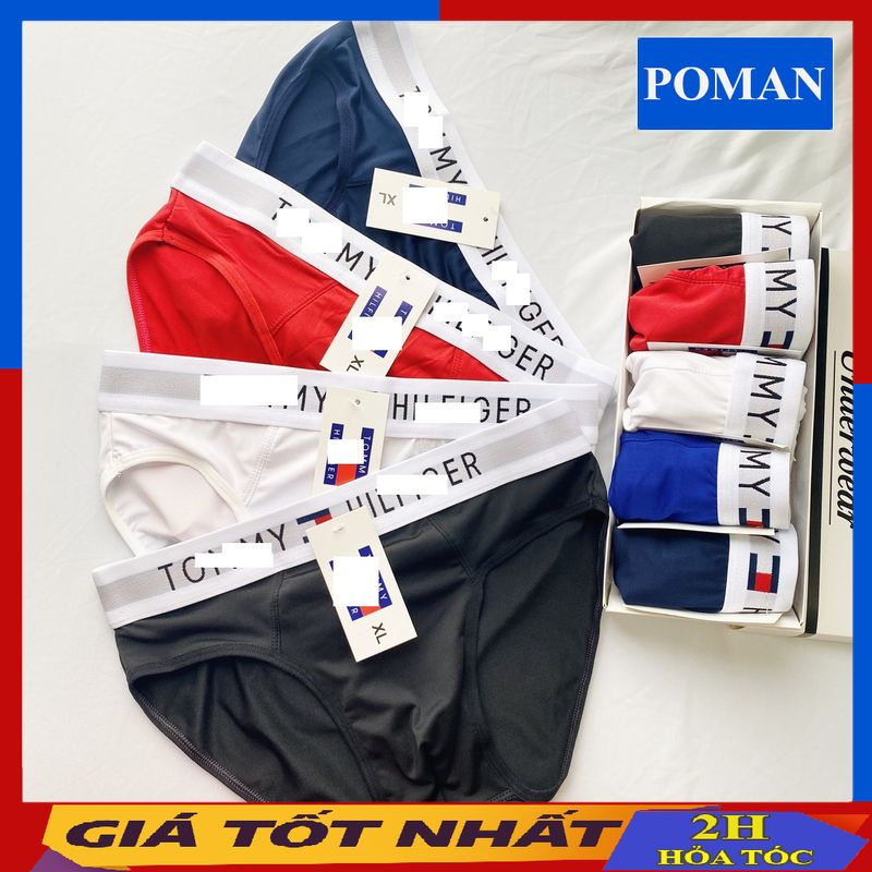 Quần sịp nam tam giác thun lạnh TOM.MY cao cấp co dãn 4 chiều SC04 (Che tên) - POMAN