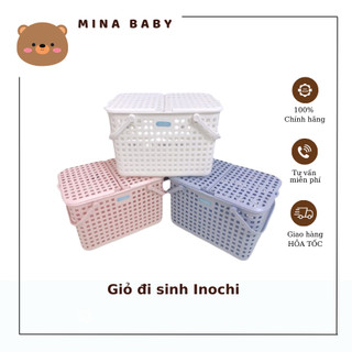 Làn nhựa, giỏ nhựa đi sinh Inochi - Đựng đồ dùng cho mẹ và bé đa năng - Chất liệu nhựa an toàn, tiện lợi
