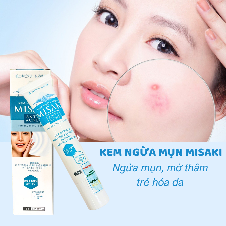 Kem mụn MISAKI collagen giảm mụn, ngừa thâm, mờ sẹo  - Phù hợp mọi loại da - 15g - Uy Phát Pharma