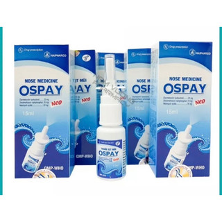 Xịt mũi Ospay Neo - Nước xịt chống ngạt mũi, sổ mũi ngăn ngừa nước mũi, kháng khuẩn, vệ sinh mũi - Hộp 15ml