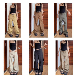 quần dù pilot TRƠN chi tiết thêu ở cạp ống xuông rộng ( oHz pilot ver4 )