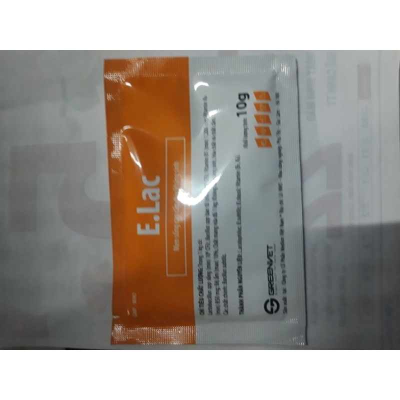 E Lac men sống thức ăn bổ sung men vi sinh và vitamin thiết yếu cho gà vịt thỏ heo bò gói 10g