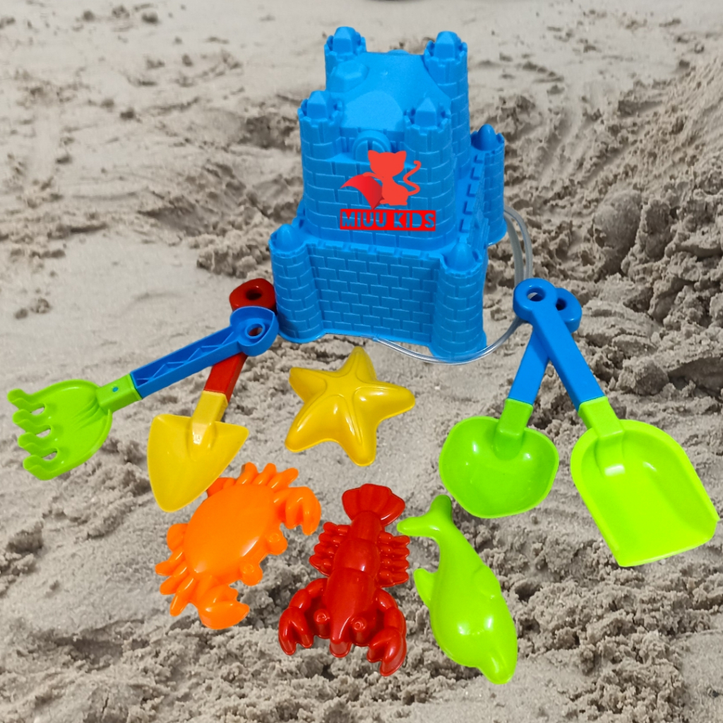 Khuôn Lâu Đài Chơi Cát Kèm Dụng Cụ Xúc Cát Hàng Việt Nam