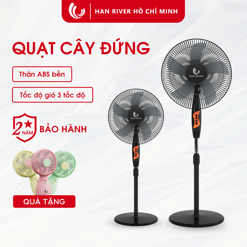HAN RIVER Quạt cây đứng 5 cánh chất lượng cao - Hàng chính hãng