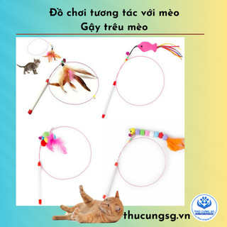 Đồ chơi cho mèo cần câu mèo dây thép có nhiều mẫu
