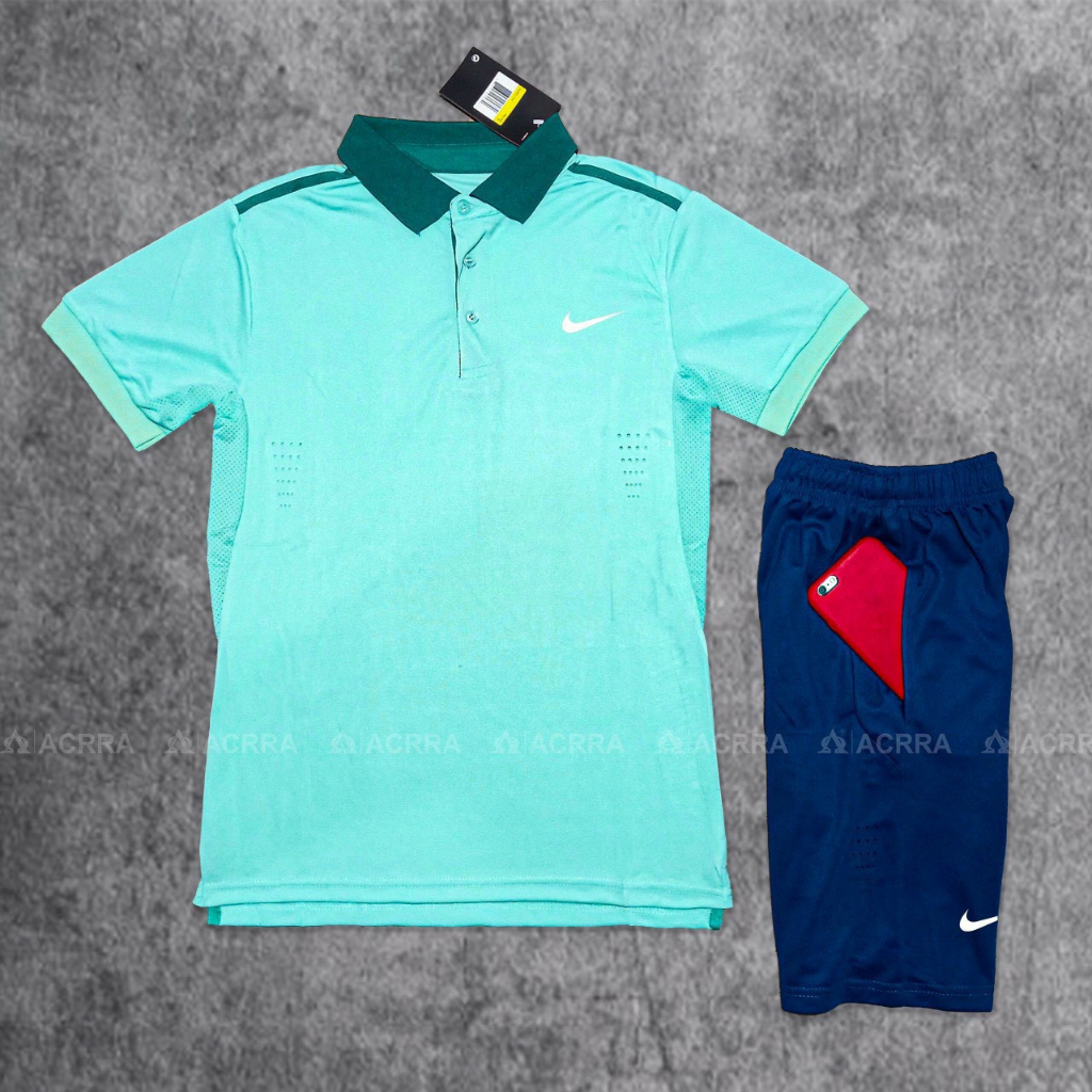 Bộ thể thao nam, Đồ bộ thể thao nam, áo tennis, áo cầu lông Xanh Ngọc - Chất vải Thái cao cấp, thấm hút tốt