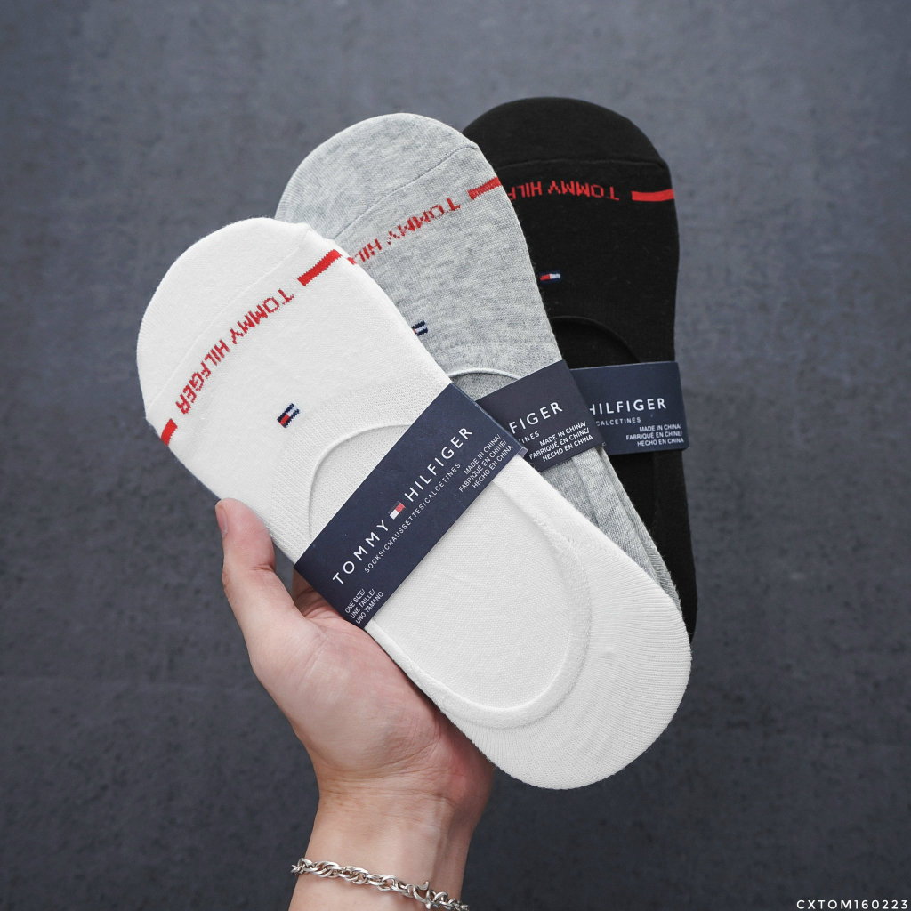 1 Đôi Tất Vớ hài Nam Nữ Tommy Hilifiger Êm Mềm Mịn Mát có đệm silicone, Vớ tàng hình