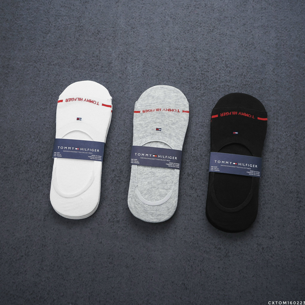 1 Đôi Tất Vớ hài Nam Nữ Tommy Hilifiger Êm Mềm Mịn Mát có đệm silicone, Vớ tàng hình