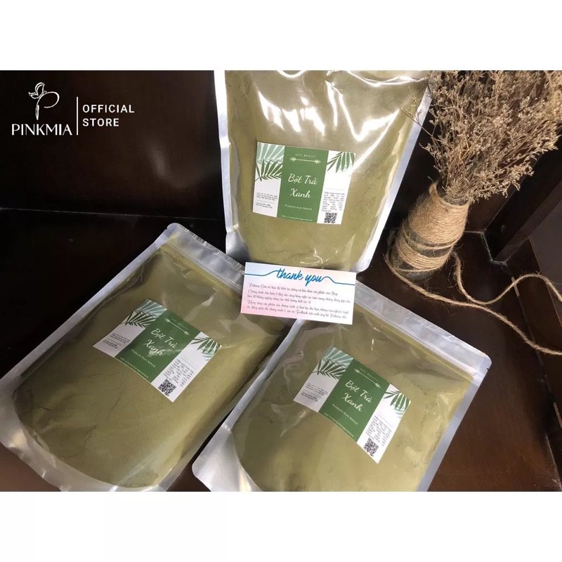 Bột Trà Xanh Matcha, bột diếp cá Nguyên Chất 100% Chuyên Dùng Cho Spa