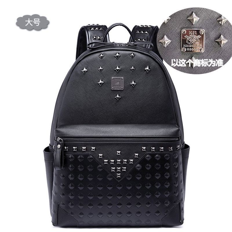 Balô Nam Nữ Unisex Phối Đinh Tán Chất Da PU Lì Cao Cấp Chống Nước