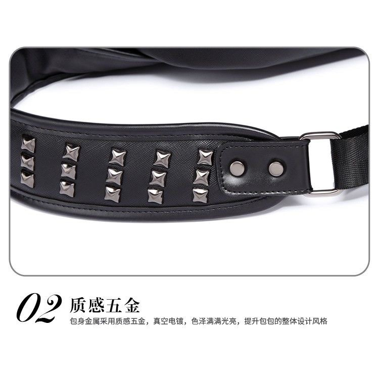 Balô Nam Nữ Unisex Phối Đinh Tán Chất Da PU Lì Cao Cấp Chống Nước