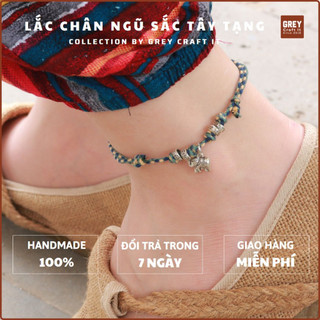 Lắc chân Ngũ Sắc Tây Tạng Charm Bạc Thái | Handmade 100% | Boho Vintage Style | Handmade 100% | Miễn phí ship sửa đổi