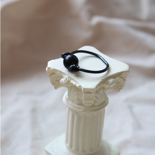 Nhẫn Đá Mã Não Đen Handmade & Thủ Công