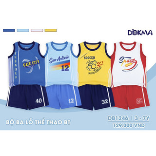 Bộ ba lỗ - sát nách Dokma, áo phông cộc tay bé trai Dokma (3-7y) DA924 - DB1246