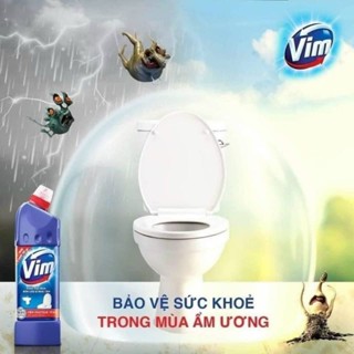 Viên Treo Bồn Cầu VIM POWER 5 sạch khuẩn thơm mát 55g viên. Chai 450ml